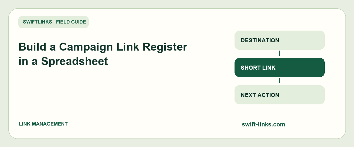 Build a Campaign Link Register in a Spreadsheet