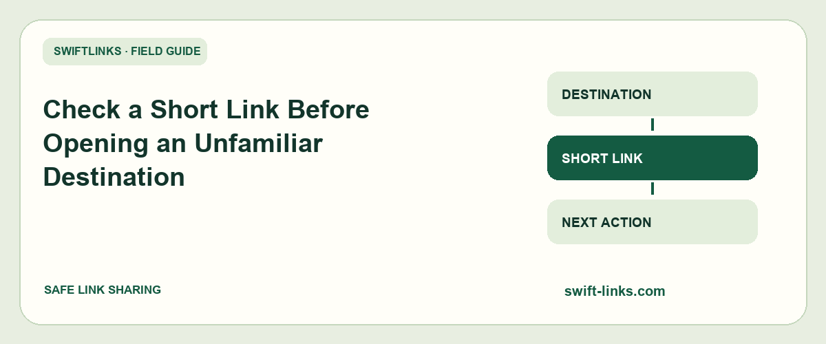 Check a Short Link Before Opening an Unfamiliar Destination
