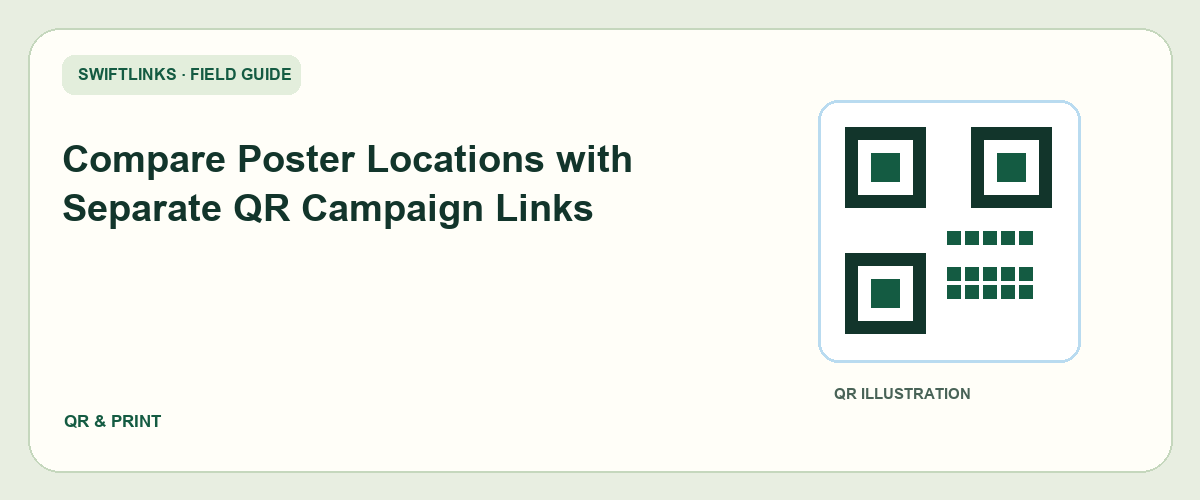 Compare Poster Locations with Separate QR Campaign Links