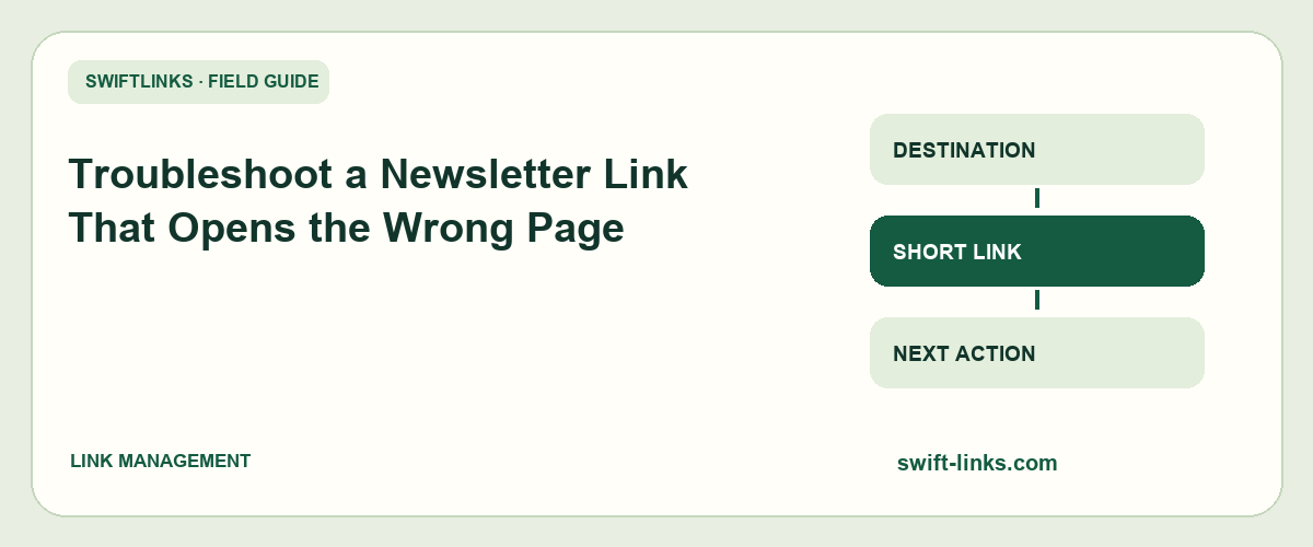 Troubleshoot a Newsletter Link That Opens the Wrong Page