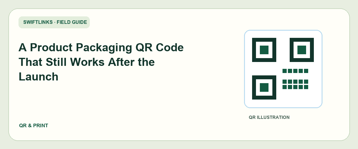 A Product Packaging QR Code That Still Works After the Launch