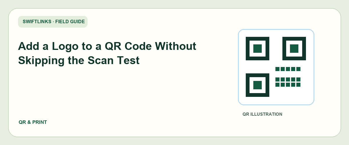 Add a Logo to a QR Code Without Skipping the Scan Test